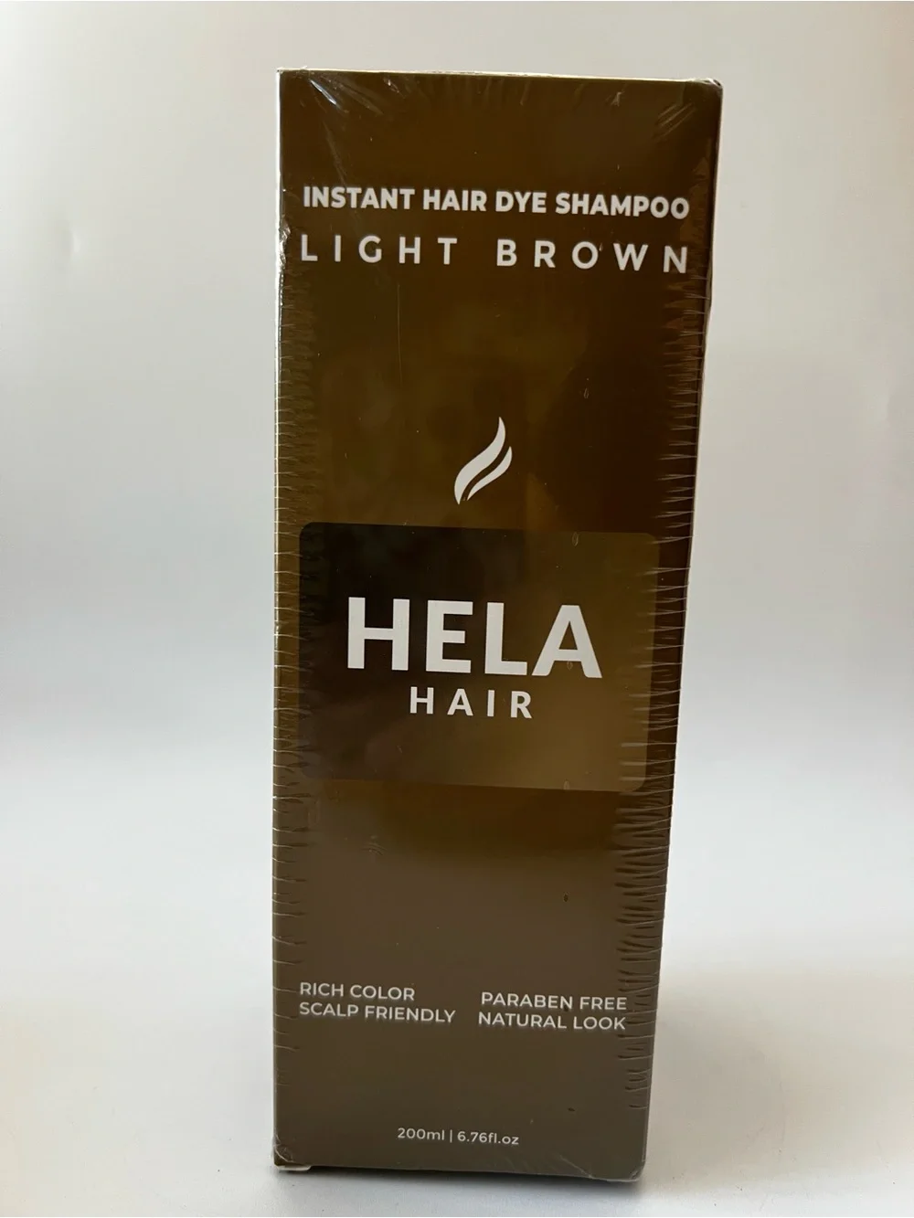 HELA Hair Instant Hair Dye Shampoo Color Light Brown 200ml - NEW